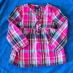 Adorable plaid toddler blouse( pink) 4T ❤️